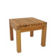 Τραπεζάκι ξαπλώστρας Poly teak ξύλο σε φυσική απόχρωση 35x35x30εκ **