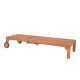Ξαπλώστρα Sunnie meranti ξύλο σε φυσική απόχρωση 200x65x35εκ **