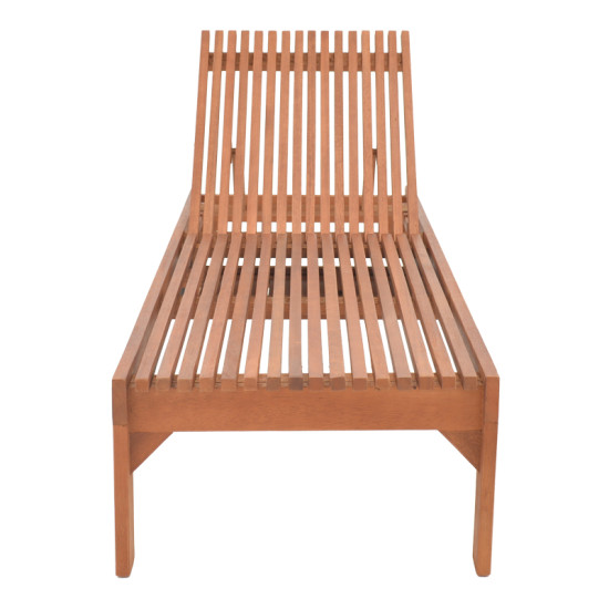 Ξαπλώστρα Sunnie meranti ξύλο σε φυσική απόχρωση 200x65x35εκ **