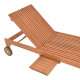 Ξαπλώστρα Sunnie meranti ξύλο σε φυσική απόχρωση 200x65x35εκ **