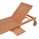 Ξαπλώστρα Sunnie meranti ξύλο σε φυσική απόχρωση 200x65x35εκ **
