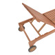 Ξαπλώστρα Sunnie meranti ξύλο σε φυσική απόχρωση 200x65x35εκ **