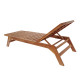 Ξαπλώστρα Melop teak ξύλο σε φυσική απόχρωση 200x70x35εκ **