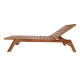 Ξαπλώστρα Melop teak ξύλο σε φυσική απόχρωση 200x70x35εκ **