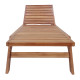 Ξαπλώστρα Melop teak ξύλο σε φυσική απόχρωση 200x70x35εκ **