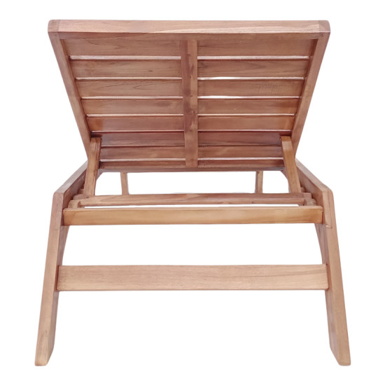 Ξαπλώστρα Melop teak ξύλο σε φυσική απόχρωση 200x70x35εκ **