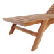 Ξαπλώστρα Melop teak ξύλο σε φυσική απόχρωση 200x70x35εκ **