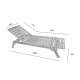 Ξαπλώστρα Melop teak ξύλο σε φυσική απόχρωση 200x70x35εκ **
