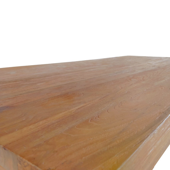 Τραπέζι Wooly teak ξύλο σε φυσική απόχρωση 220x90x75εκ **