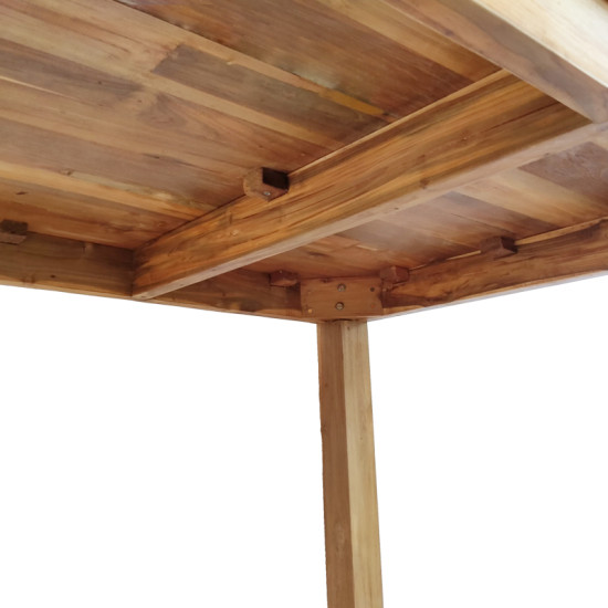 Τραπέζι Wooly teak ξύλο σε φυσική απόχρωση 220x90x75εκ **