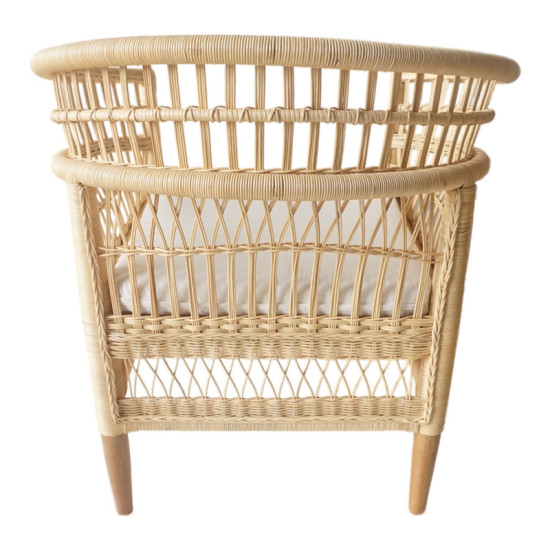 Πολυθρόνα Necorian paakoworld teak ξύλο με pe rattan σε φυσική απόχρωση και λευκό μαξιλάρι 80x70x87εκ **