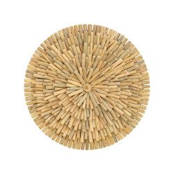 Διακοσμητικό τοίχου Decofy Inart drift ξύλο σε φυσική απόχρωση Φ60x5εκ **