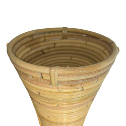 Βάζο Virnia Inart pe rattan σε φυσική απόχρωση Φ40x100εκ ** Βάζο Virnia Inart pe rattan σε φυσική απόχρωση Φ40x100εκ **