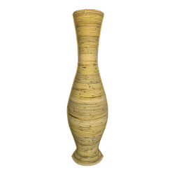 Βάζο Virnia Inart pe rattan σε φυσική απόχρωση Φ40x100εκ ** Βάζο Virnia Inart pe rattan σε φυσική απόχρωση Φ40x100εκ **