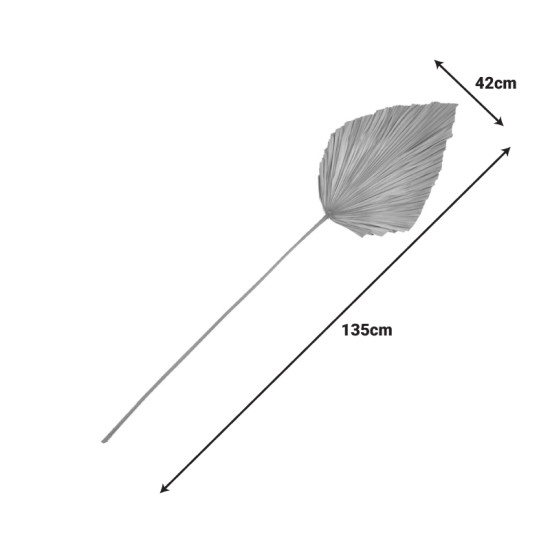 Διακοσμητικό φύλλο Walsy Inart palm leaf σε φυσική απόχρωση Υ135 εκ **