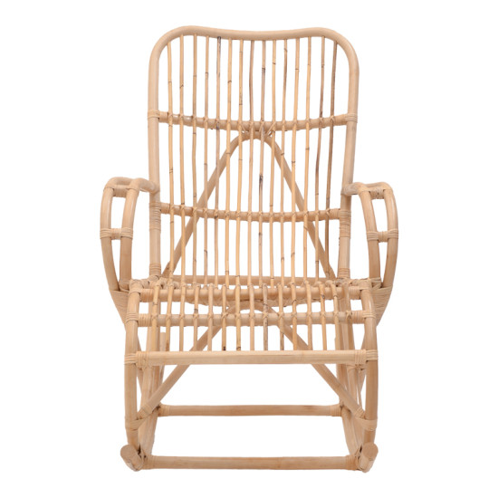 Κουνιστή πολυθρόνα Cormeny rattan σε φυσική απόχρωση 108x71x103εκ **