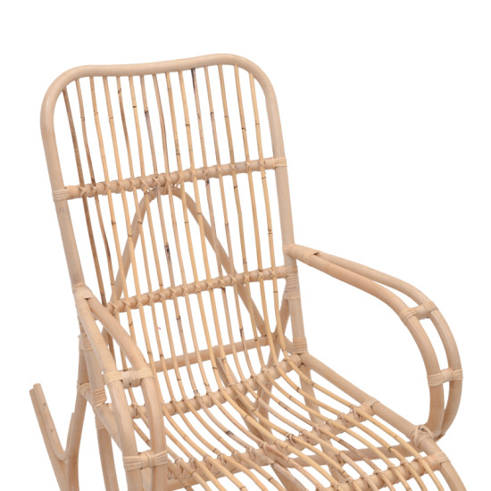 Κουνιστή πολυθρόνα Cormeny rattan σε φυσική απόχρωση 108x71x103εκ **