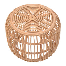 Σκαμπό Rajesty rattan σε φυσική απόχρωση Φ60x46εκ **