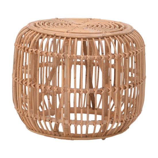 Σκαμπό Rajesty rattan σε φυσική απόχρωση Φ60x46εκ **