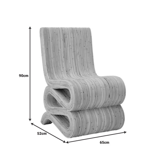 Πολυθρόνα Favorsy rattan σε φυσική απόχρωση 52x65x90εκ **