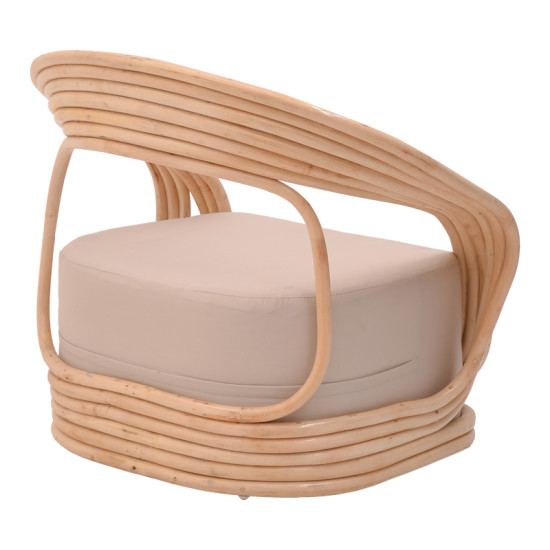 Σαλόνι Radictive-Siderty σετ 3τεμ rattan σε φυσική απόχρωση **
