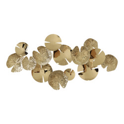 Διακοσμητικό τοίχου Lily Inart μέταλλο σε χρυσή απόχρωση130x64.5x6εκ **