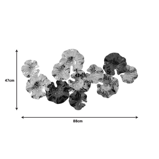 Διακοσμητικό τοίχου Merinda Inart μέταλλο σε χρυσή-μαύρη απόχρωση 88x47x5εκ **
