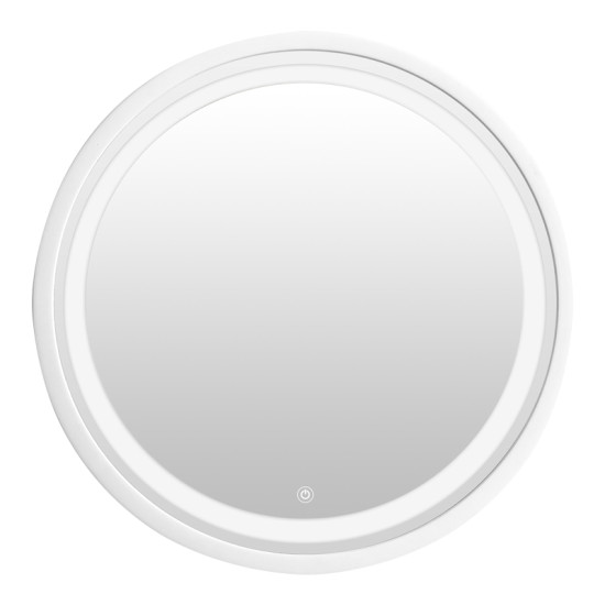 Καθρέπτης Led Goslyn Inart σε λευκή απόχρωση Φ55.4x4.5εκ **