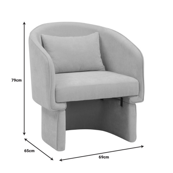 Armchair Playmob  fabric in beige shade 69x65x79cm **