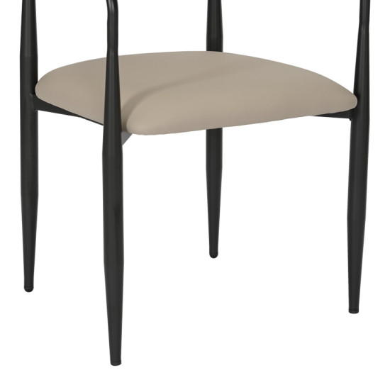 Πολυθρόνα Kalone pu σε γκρι-μπεζ απόχρωση 56x55x78εκ - 2τμχ. **