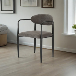 Πολυθρόνα Kalone ύφασμα σε ανθρακί απόχρωση 56x55x78εκ - 2τμχ. **