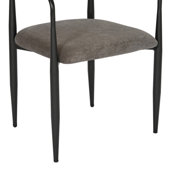 Πολυθρόνα Kalone ύφασμα σε ανθρακί απόχρωση 56x55x78εκ - 2τμχ. **