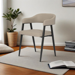 Πολυθρόνα Sezan pu σε γκρι-μπεζ απόχρωση 56x55x78εκ - 2τμχ. **