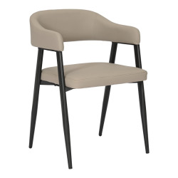 Πολυθρόνα Sezan pu σε γκρι-μπεζ απόχρωση 56x55x78εκ - 2τμχ. **