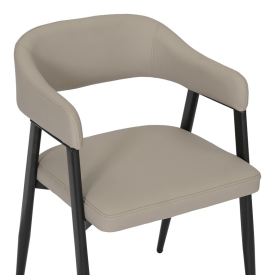 Πολυθρόνα Sezan pu σε γκρι-μπεζ απόχρωση 56x55x78εκ - 2τμχ. ** Πολυθρόνα Sezan pu σε γκρι-μπεζ απόχρωση 56x55x78εκ - 2τμχ. **