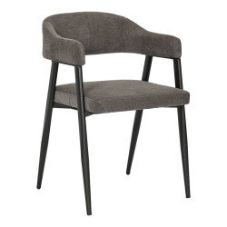 Πολυθρόνα Sezan ύφασμα σε ανθρακί απόχρωση 56x55x78εκ - 2τμχ. **