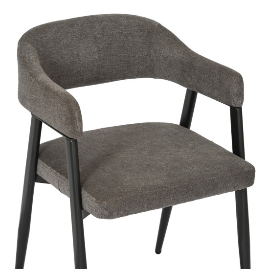 Πολυθρόνα Sezan ύφασμα σε ανθρακί απόχρωση 56x55x78εκ - 2τμχ. ** Πολυθρόνα Sezan ύφασμα σε ανθρακί απόχρωση 56x55x78εκ - 2τμχ. **