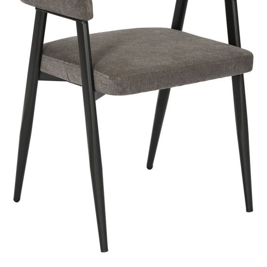 Πολυθρόνα Sezan ύφασμα σε ανθρακί απόχρωση 56x55x78εκ - 2τμχ. ** Πολυθρόνα Sezan ύφασμα σε ανθρακί απόχρωση 56x55x78εκ - 2τμχ. **