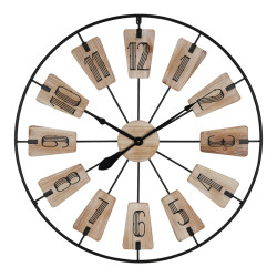 Ρολόι τοίχου Fepo Inart μέταλλο σε μαύρη απόχρωση 80x3x80εκ ** Ρολόι τοίχου Fepo Inart μέταλλο σε μαύρη απόχρωση 80x3x80εκ **