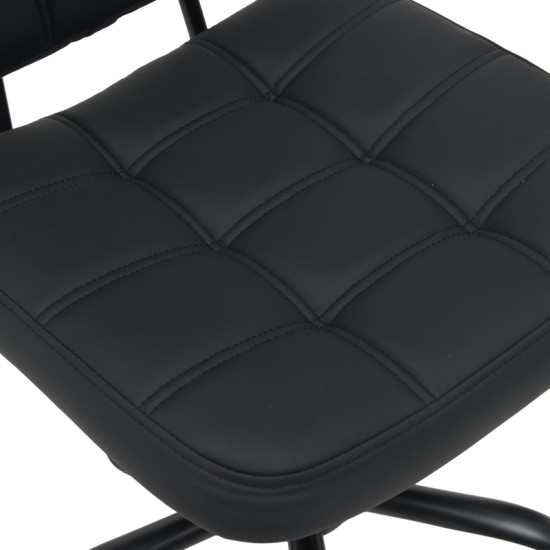 Καρέκλα γραφείου Sedia pu σε μαύρη απόχρωση 50x50x75-85εκ **