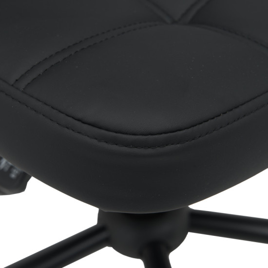 Καρέκλα γραφείου Sedia pu σε μαύρη απόχρωση 50x50x75-85εκ **