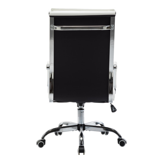 Καρέκλα γραφείου διευθυντη Mavel PU λευκό 55x62x100-110εκ **