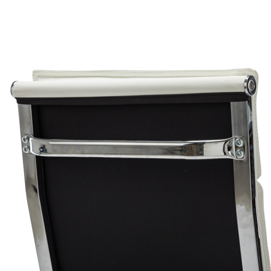 Καρέκλα γραφείου διευθυντη Mavel PU λευκό 55x62x100-110εκ **