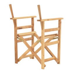 Σκελετός πολυθρόνας σκηνοθέτη Kompa μασίφ ξύλο οξιάς σε φυσική απόχρωση 56.5x54x88εκ **