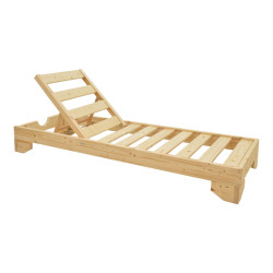 Ξαπλώστρα Fendy ξύλο ελάτου σε φυσική απόχρωση 71.5x200x24εκ **