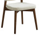 Καρέκλα Siena rubberwood σε καρυδί-εκρού απόχρωση 48x50x81εκ - 2τμχ. **