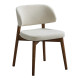 Καρέκλα Siena rubberwood σε καρυδί-εκρού απόχρωση 48x50x81εκ - 2τμχ. **