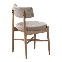 Καρέκλα Raudi rubberwood σε φυσική-μπεζ απόχρωση 45.5x45.5x81εκ - 2τμχ. **