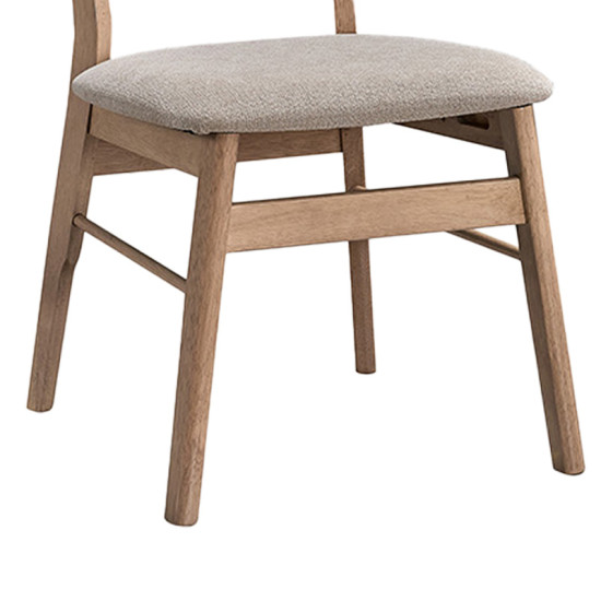Καρέκλα Cairo rubberwood σε φυσική-μπεζ απόχρωση 47x47x76εκ - 2τμχ. **
