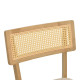 Καρέκλα Raffles rubberwood με pe rattan και γκρι μπεζ ύφασμα 47x48x83.5εκ - 2τμχ. **
